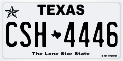 TX license plate CSH4446
