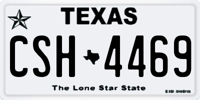 TX license plate CSH4469