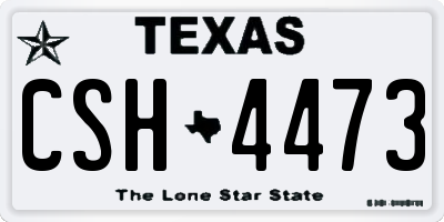 TX license plate CSH4473