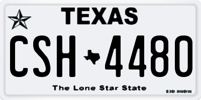 TX license plate CSH4480