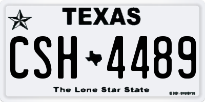 TX license plate CSH4489