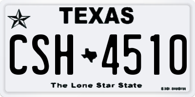 TX license plate CSH4510