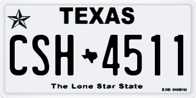 TX license plate CSH4511