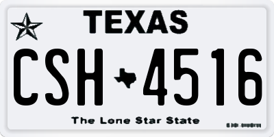 TX license plate CSH4516