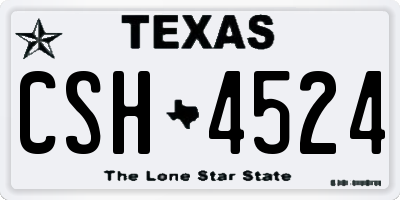 TX license plate CSH4524