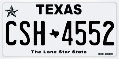 TX license plate CSH4552