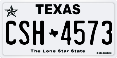 TX license plate CSH4573