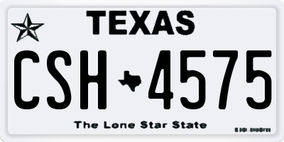 TX license plate CSH4575