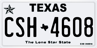 TX license plate CSH4608