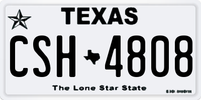 TX license plate CSH4808