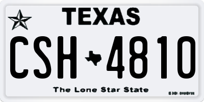 TX license plate CSH4810