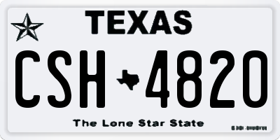 TX license plate CSH4820