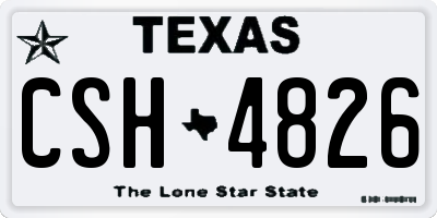 TX license plate CSH4826