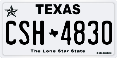TX license plate CSH4830