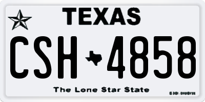 TX license plate CSH4858