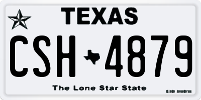 TX license plate CSH4879