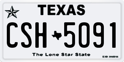 TX license plate CSH5091