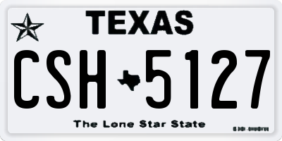 TX license plate CSH5127