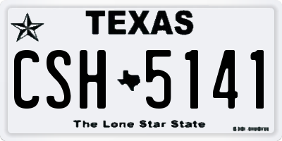TX license plate CSH5141