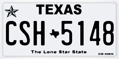 TX license plate CSH5148