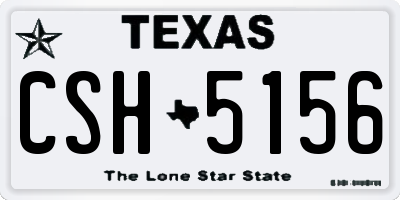 TX license plate CSH5156