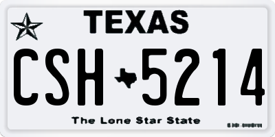 TX license plate CSH5214