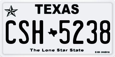 TX license plate CSH5238
