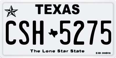 TX license plate CSH5275