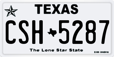 TX license plate CSH5287