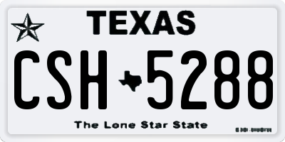 TX license plate CSH5288