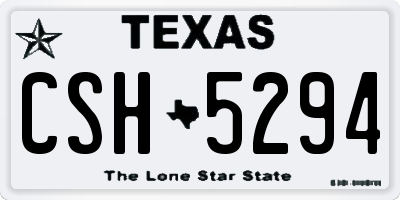 TX license plate CSH5294