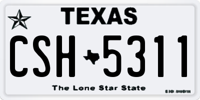 TX license plate CSH5311
