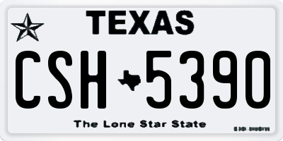 TX license plate CSH5390
