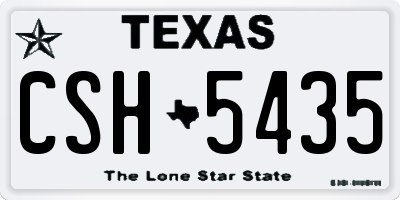 TX license plate CSH5435