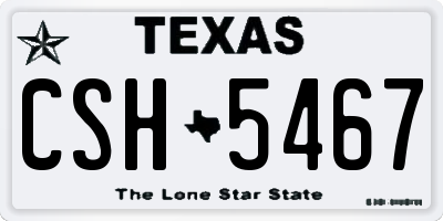 TX license plate CSH5467