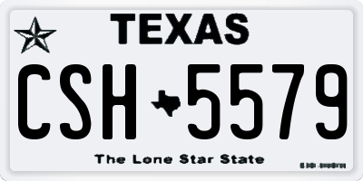 TX license plate CSH5579