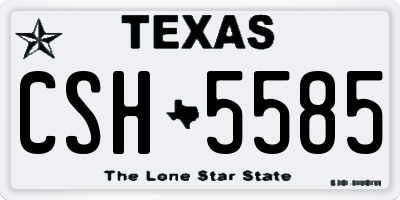 TX license plate CSH5585