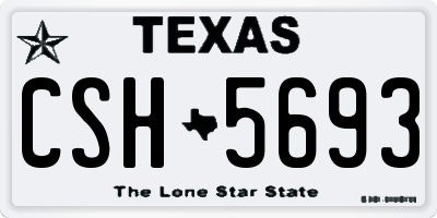 TX license plate CSH5693
