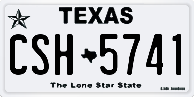 TX license plate CSH5741
