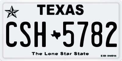 TX license plate CSH5782