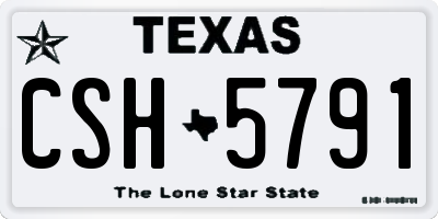 TX license plate CSH5791