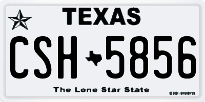 TX license plate CSH5856