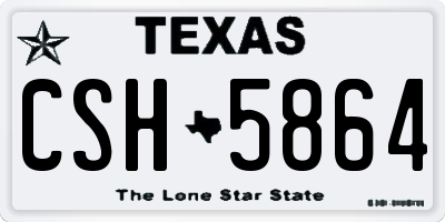 TX license plate CSH5864
