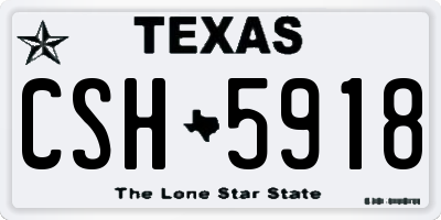 TX license plate CSH5918