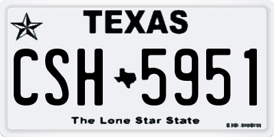 TX license plate CSH5951