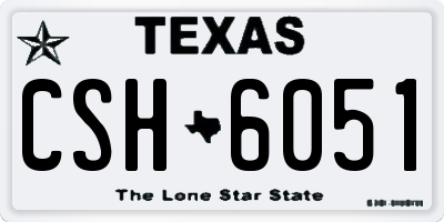 TX license plate CSH6051