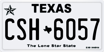 TX license plate CSH6057