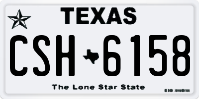 TX license plate CSH6158