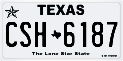 TX license plate CSH6187