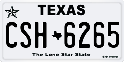 TX license plate CSH6265